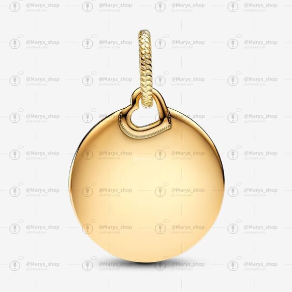Pandora Engravable Round Tag Dangle Charm - Picture 2 of 6